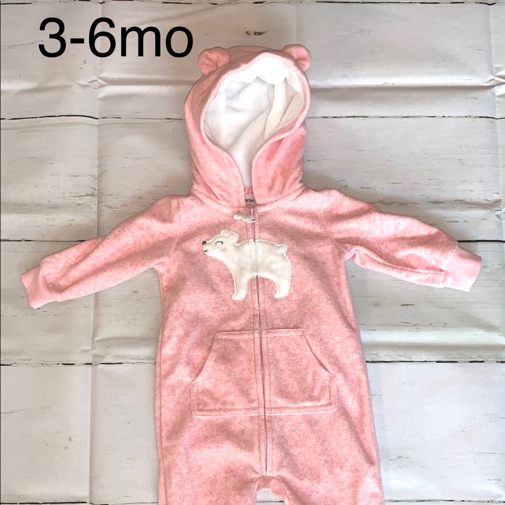 🔥🔥 SALE Carters Pink fleece jumpsuit